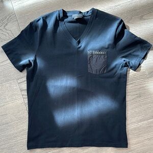 Men’s Prada Black V-Neck T-Shirt